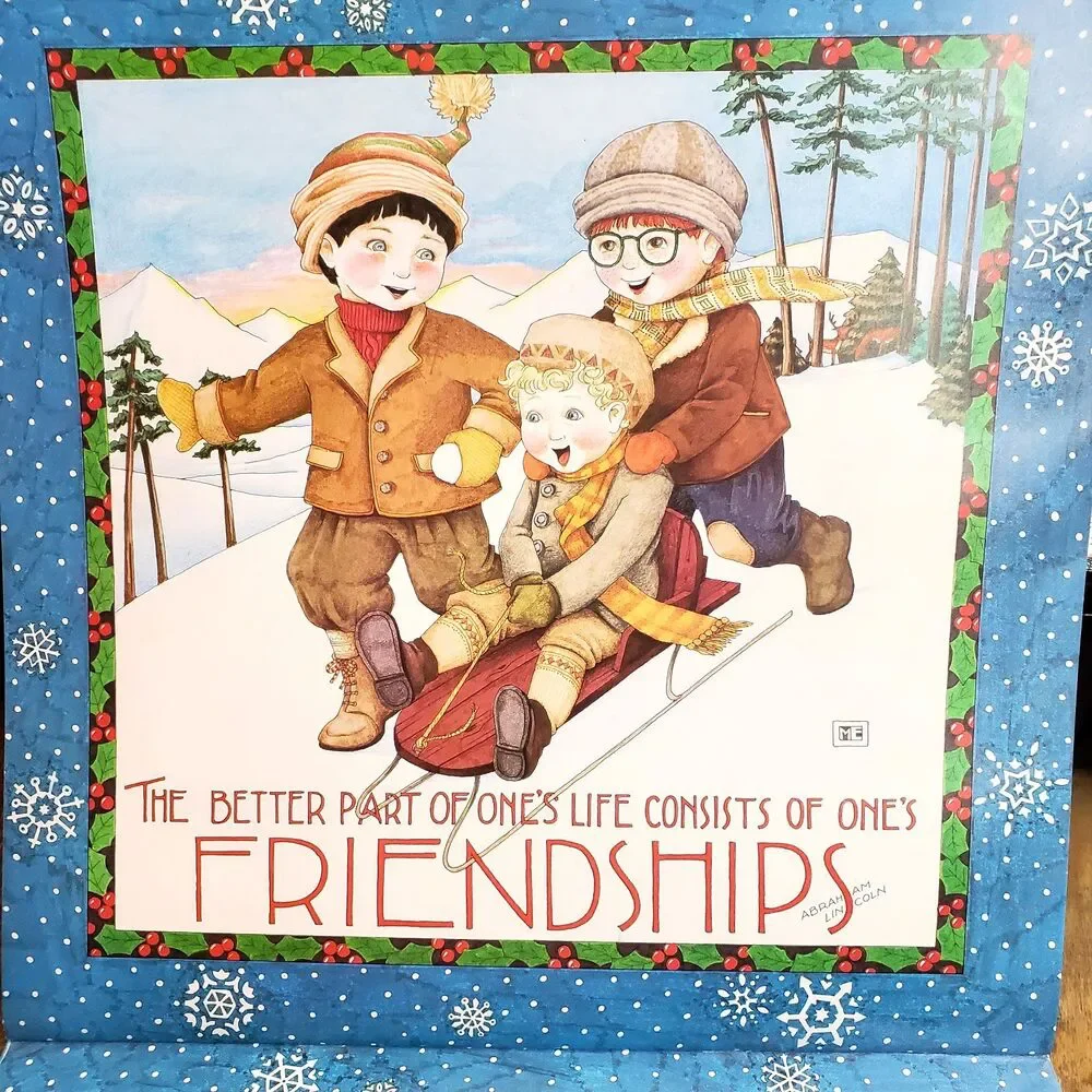 Vintage True Friends 1993 Mary Engelbreit Wall Calendar UNUSED 12 x 12